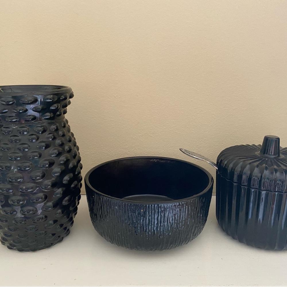Vintage Black glassware